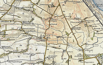 Old map of Allerdean Greens in 1901-1903