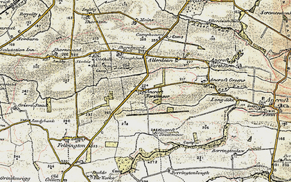 Old map of Berrington Lough in 1901-1903