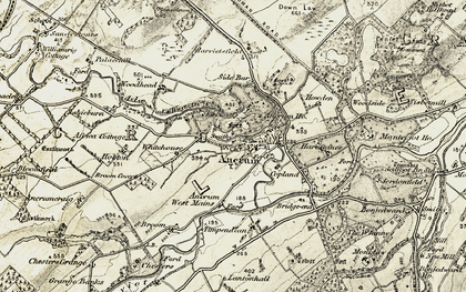 Old map of Ancrum in 1901-1904