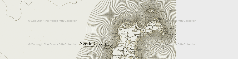 Old map of Bay of Ryasgeo in 1912