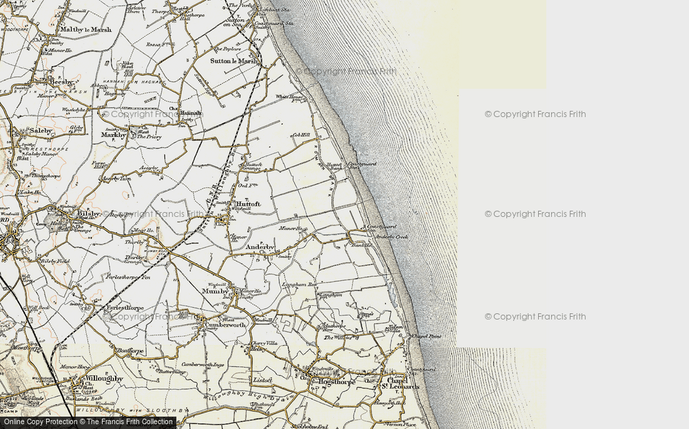 Old Map of Anderby Creek, 1902-1903 in 1902-1903