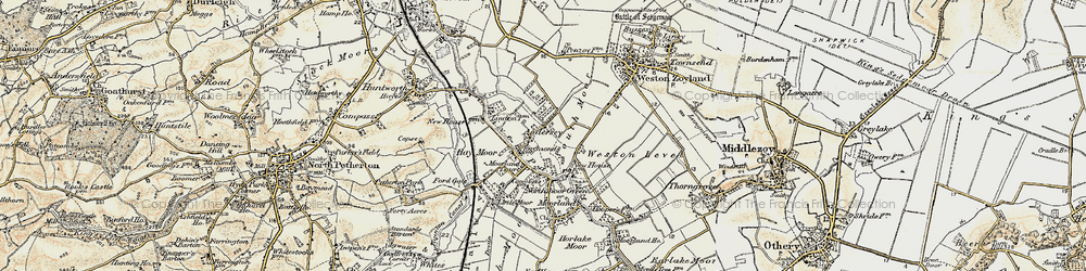 Old map of Andersea in 1898-1900