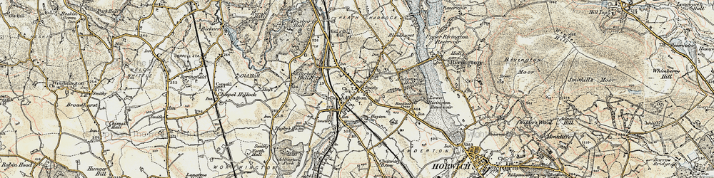 Old map of Anderton in 1903