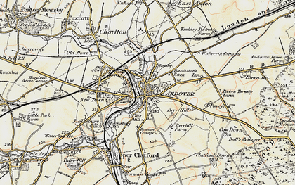Old map of Andover in 1897-1900