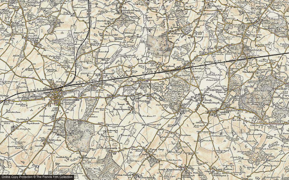 Old Map of Andwell, 1900 in 1900