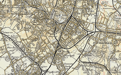 Old map of Anerley in 1897-1902