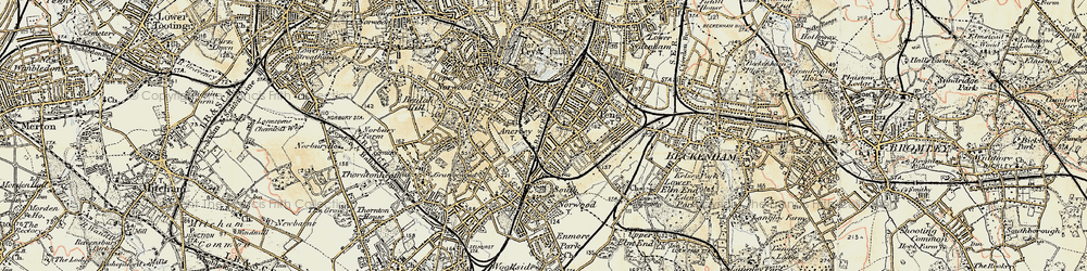 Old map of Anerley in 1897-1902