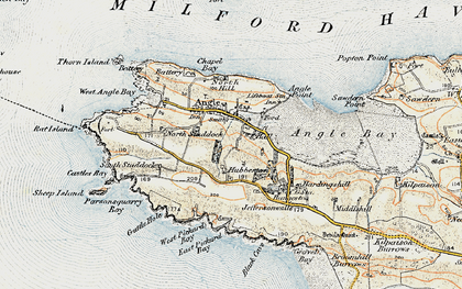 Old map of Angle Bay in 0-1912