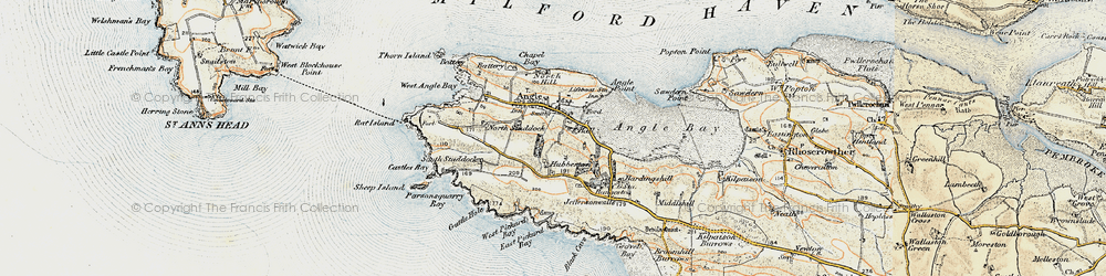 Old map of Angle Bay in 0-1912