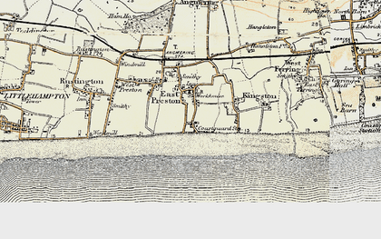 Old map of Angmering-on-Sea in 1897-1899