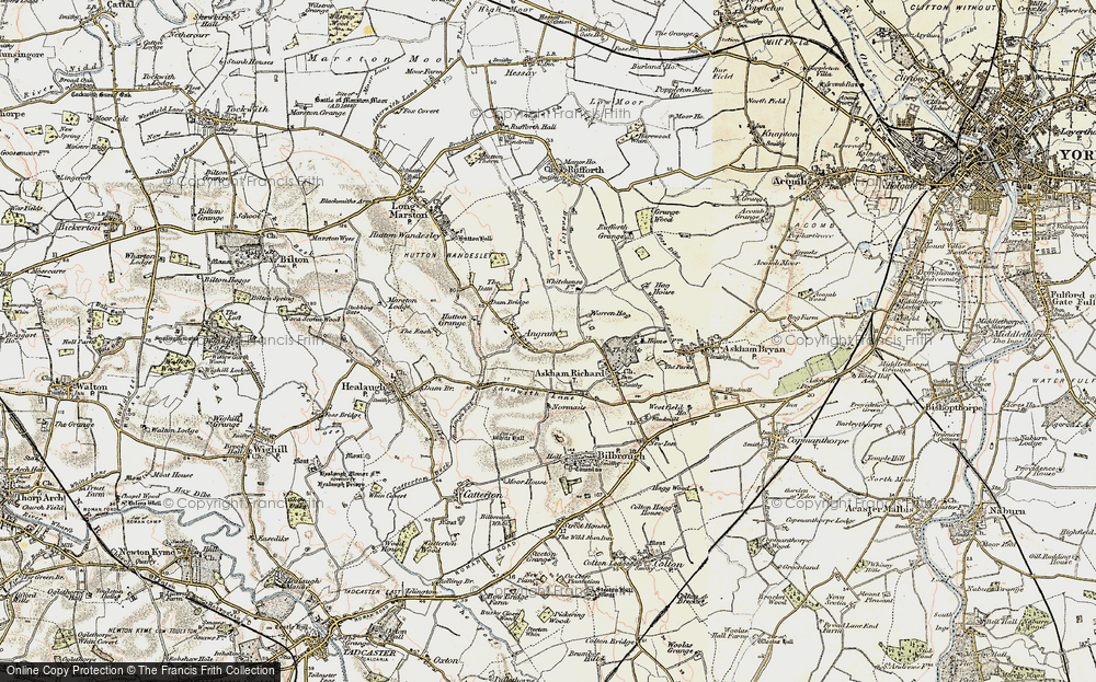 Old Map of Angram, 1903 in 1903