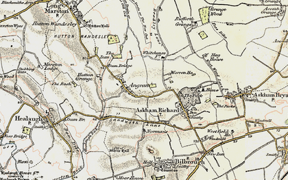 Old map of Angram in 1903