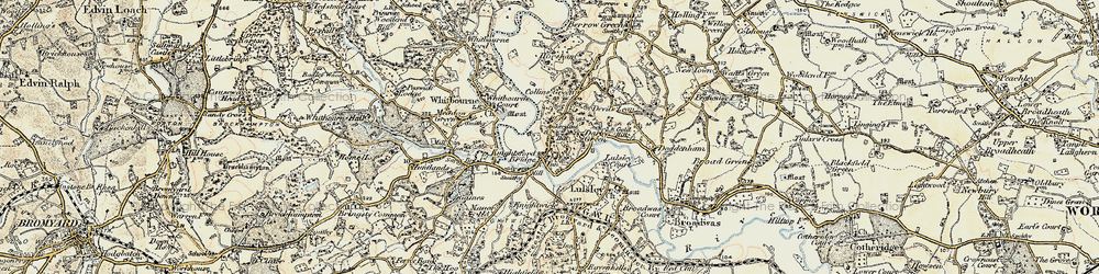Old map of Ankerdine Hill in 1899-1902