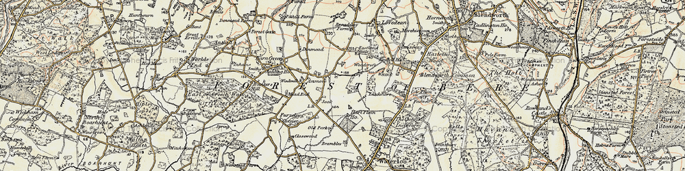 Old map of Anmore in 1897-1899