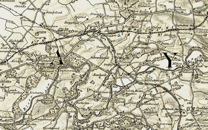 Old map of Annbank in 1904-1906