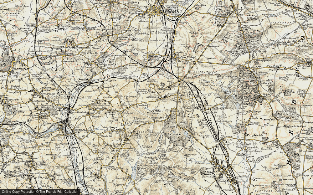 Old Map of Annesley Woodhouse, 1902 in 1902