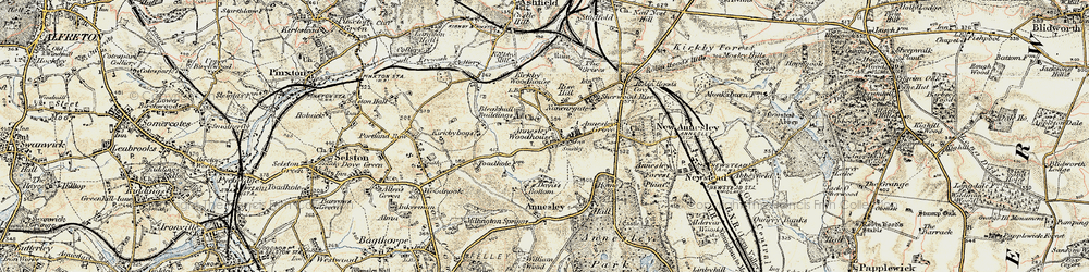 Old map of Annesley Woodhouse in 1902