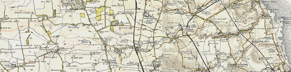 Old map of Annitsford in 1901-1903