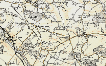 Old map of Ansells End in 1898-1899