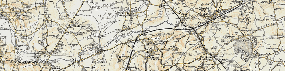Old map of Ansford in 1899