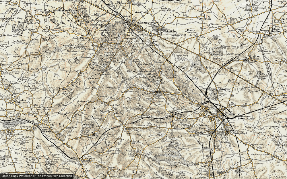 Old Map of Ansley Common, 1901-1902 in 1901-1902