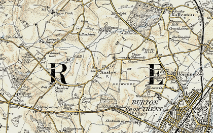 Old map of Bushton in 1902