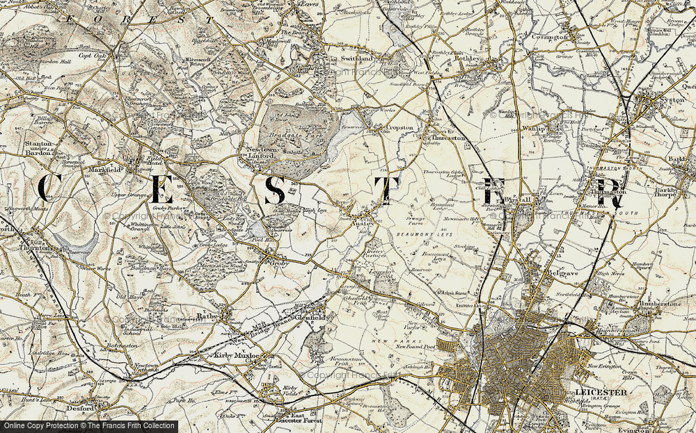 Old Map of Anstey, 1902-1903 in 1902-1903