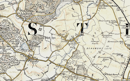 Old map of Anstey in 1902-1903