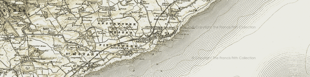 Old map of Billow Ness in 1903-1908