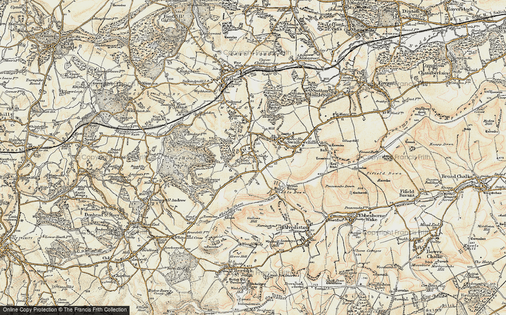 Old Map of Ansty, 1897-1899 in 1897-1899