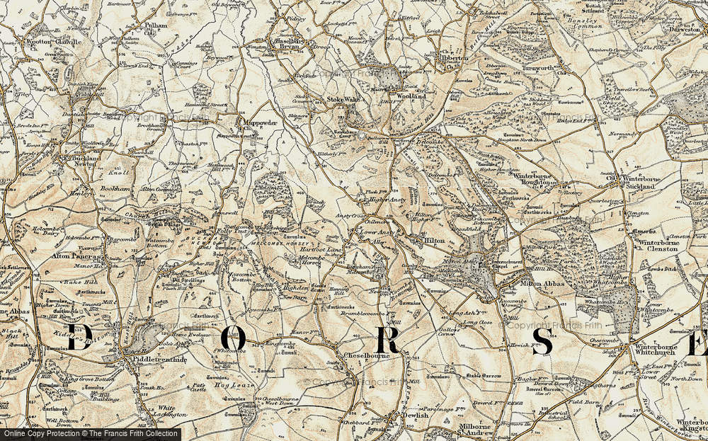 Old Map of Ansty Cross, 1897-1909 in 1897-1909