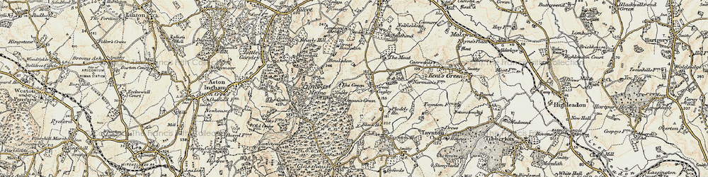 Old map of Anthony's Cross in 1898-1900