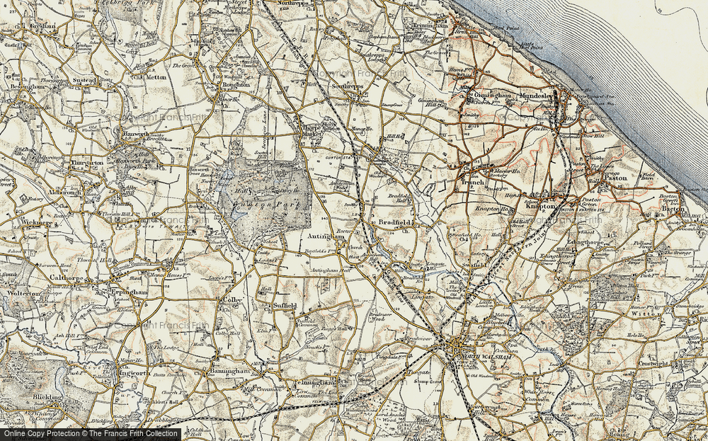 Old Map of Antingham, 1901-1902 in 1901-1902