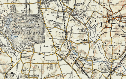 Old map of Antingham Hall in 1901-1902