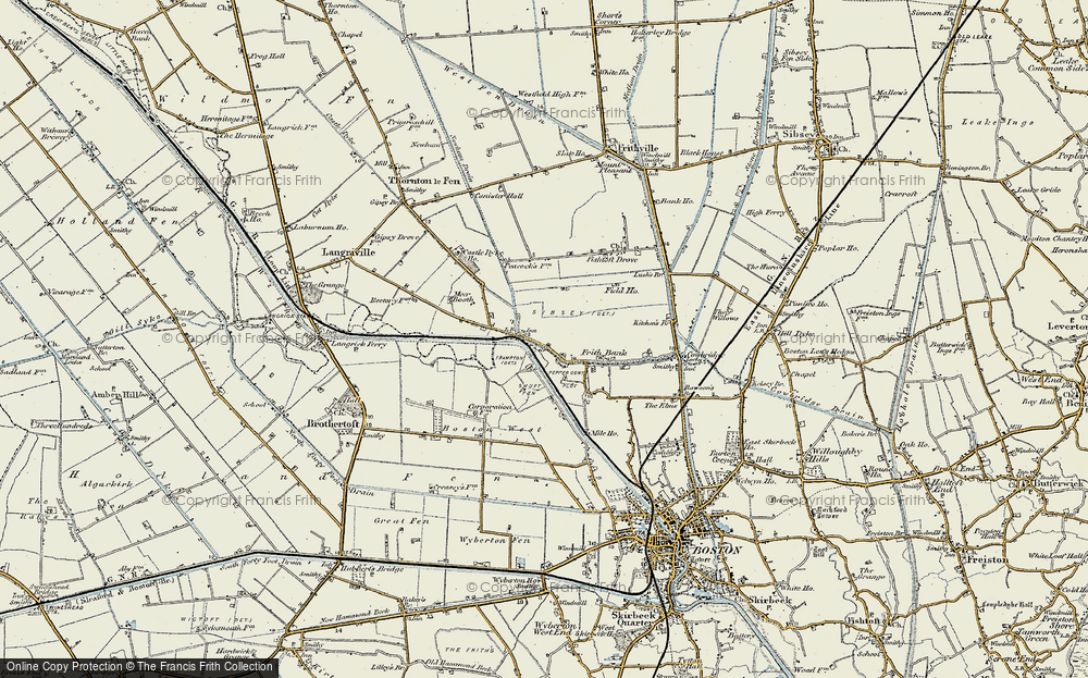 Old Map of Anton's Gowt, 1902 in 1902
