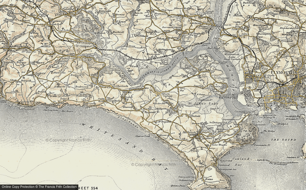 Old Map of Antony, 1899-1900 in 1899-1900