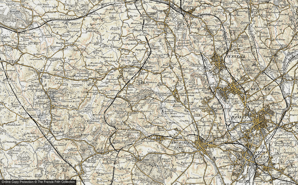 Old Map of Apedale, 1902 in 1902