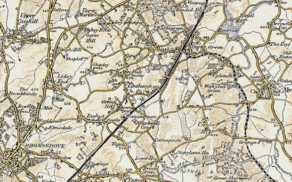 Old map of Apes Dale in 1901-1902
