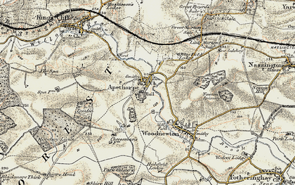 Old map of Apethorpe in 1901-1903