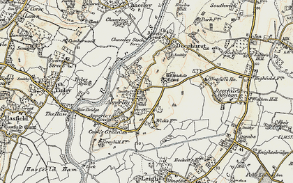 Old map of Apperley in 1899-1900