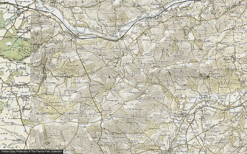 Old Map of Apperley Dene, 1901-1904 in 1901-1904