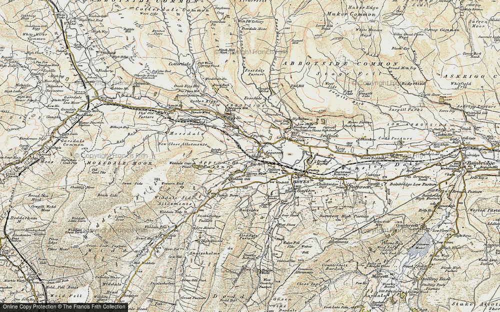 Old Map of Historic Map covering Backsides in 1903-1904