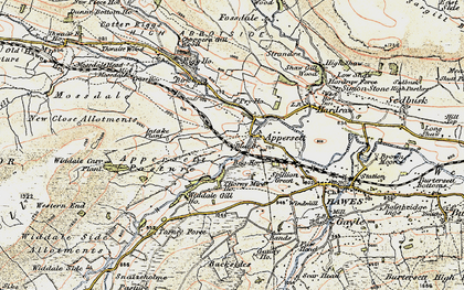 Old map of Appersett in 1903-1904