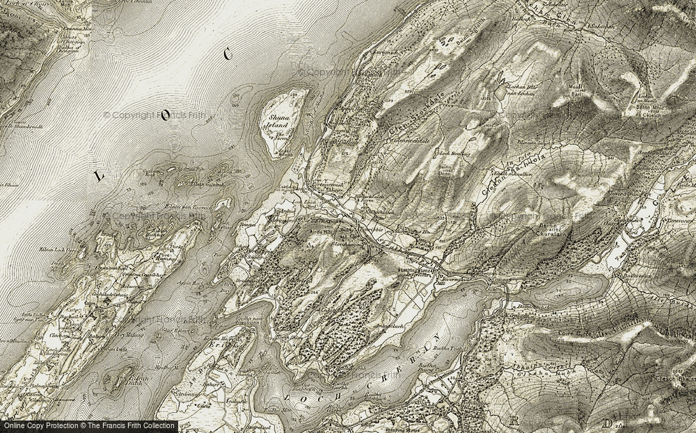 Old Map of Historic Map covering Airds Hill in 1906-1908