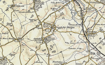 Old map of Appleby Magna in 1902-1903