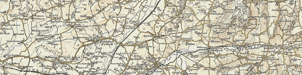 Old map of Leonard Moor in 1898-1900