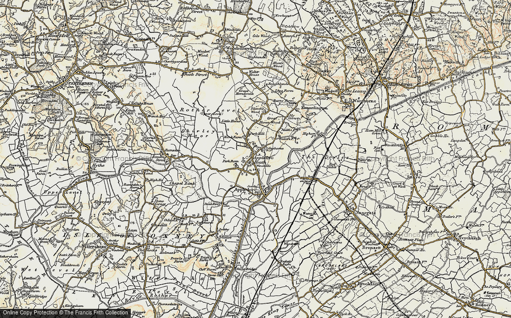 Old Map of Appledore Heath, 1898 in 1898