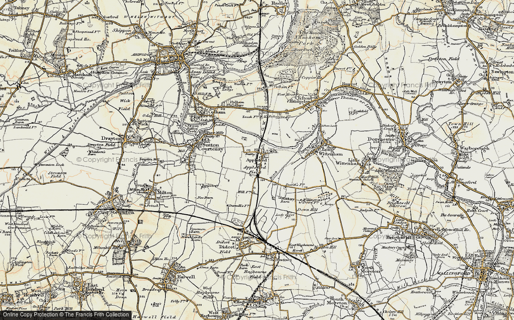 Old Map of Appleford, 1897-1898 in 1897-1898