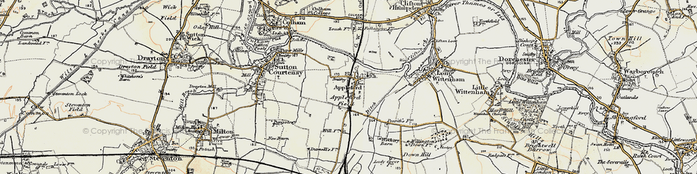 Old map of Appleford in 1897-1898