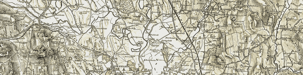 Old map of Bridgemuir in 1901-1904